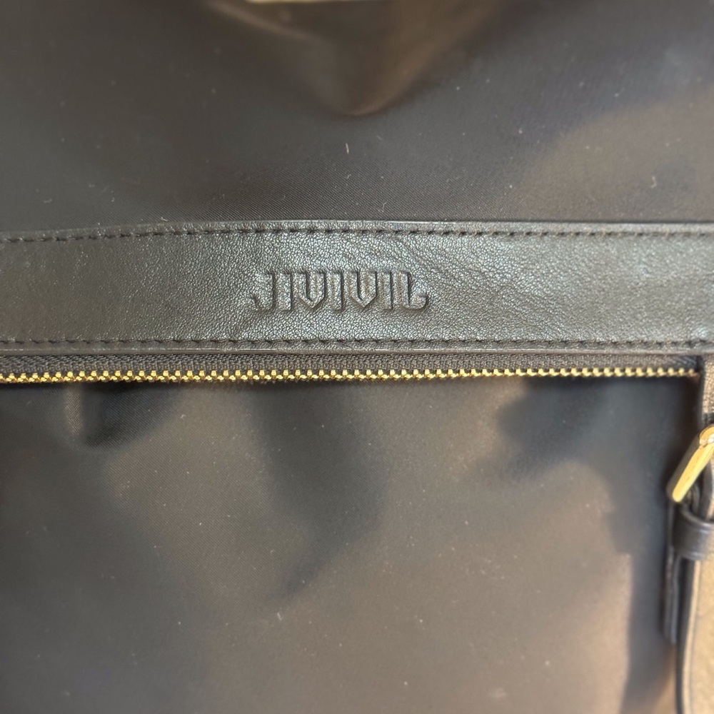 🖤 JIVIVIL  CHARLIE CHAPLIN BLACK LEATHER AND NYLON BACK PACK! - Picture 4 of 14